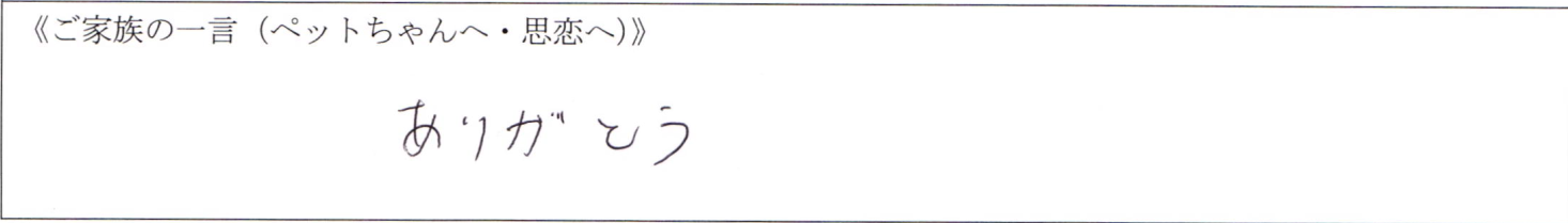 ありがとう